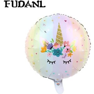 Fudanl 10Pcs 18 Inch Eye Eenhoorn Aluminiumfolie Helium Ballon Bruiloft Decoratie Baby Shower Verjaardag Feestartikelen Speelgoed