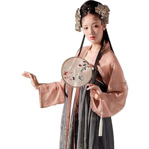 Volwassen Meisjes Hanfu Jurk Chinese Volksdans Kostuum Voor Vrouw Elegante Fairy Bloemen Borduren Outfits Stage Performance Cosplay