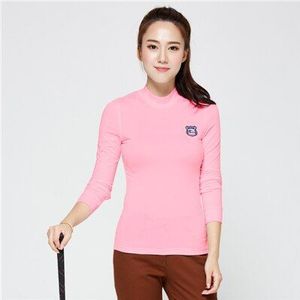 Vrouwen Lange Mouwen Warm T-shirts Winter Zachte Dikker Bodem Dames Bodycon Ondergoed Ronde Hals Golf Kleding D0700