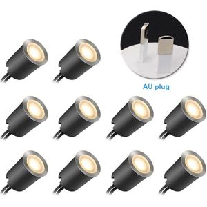 10Pcs Warm Wit Met Beschermen Shell Stappen Trap Decking Licht Lage Spanning Home Decor Buitenverlichting Led Waterdichte Tuin