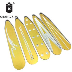 SHANH ZUN 10 PCS Fabrikanten Verkoop Aluminium Kraag Blijft Kleurrijke Matt Effect Kraag Baleinen Golden