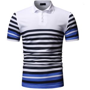 Polo Shirt Zomer Business Casual Gestreepte Top Classic Gedrukt Men'Spolo Overhemd
