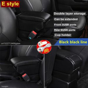 Armsteun Doos Voor Citroen C4 Hatchback 2004 Draaibare Pu Leather Centrale Winkel Inhoud Doos Met Bekerhouder Asbak usb Interf