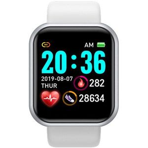 Digitale Horloge Mannen Vrouwen Fitness Tracker Hartslag Bloeddruk Waterdichte D20 Smartwatch Horloge Smart Klok Stappenteller