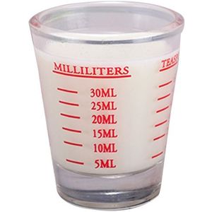 LATRAT Maatbeker van glas met schaalverdeling - Voor de keuken - Melkkan met weegschaal - Voor melk, koffie, espresso - Kookgereedschap - 100 ml