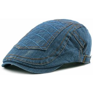 Klimaat Mannen Denim Baret Platte Pet Hoed Man Baretten Denim Volwassen Jeans Hoeden Verstelbare Volwassen Katoen Jeans Denim Platte Ivy cap Hoed