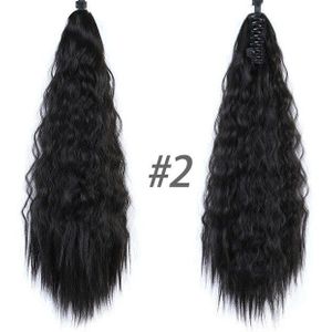 Lupu 22 Inch Paardenstaart Pruik Vrouwen Lang Haar Klem Natuurlijke Zwarte Bandage Haarverlenging Haarverlenging Paardenstaart Extensions