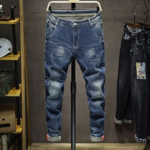 Herfst Winter Heren Jeans Soft Gezellig Straight Slim Fit Casual Broek Mannelijke Tencel Stof Mannen Broek Jeans Voor mannen, 950