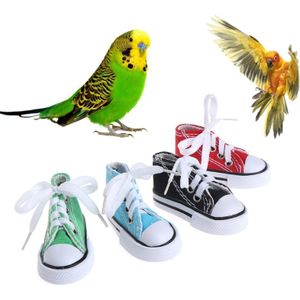 Vogel Speelgoed Mini Canvas Schoenen Chew Bite Decoratie Opknoping Kooi Grappige Papegaai Craft
