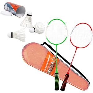 1 Paar Badminton Racket Hoge Elastische Spons Grip Shot Badminton Racket Tas Indoor Outdoor Sport Overgrip Badminton Set