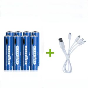 1.5V 1000mWh Aaa Oplaadbare Batterij Usb Aaa Oplaadbare Lithium Batterij Snel Opladen Via Micro Usb Kabel