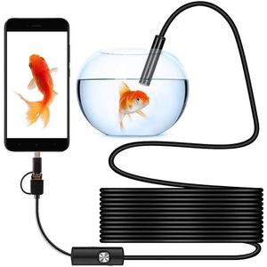 2/5 m 1200 p Android 8mm Micro USB Type-c USB 3-in-1 computer Endoscoop Borescope Tube Waterdichte USB Inspectie Mini Video Camera