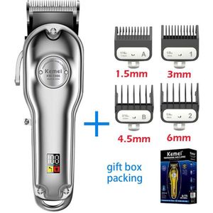 Kemei Tondeuse Snoerloze Haar Snijder Oplaadbare Krachtige Motor Kapper Tondeuse KM-1986