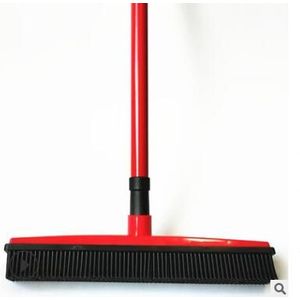 Verstelbare Rubber Bezem Haar Stof Schraper Huisdier Borstel Tapijt Cleaner Sweeper Wassen Mop Floor Telescopische Vegen Glazenwasser