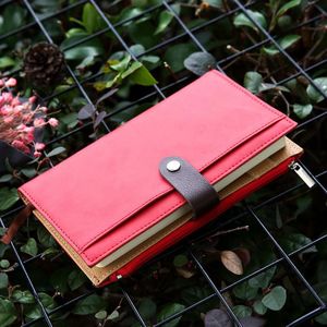 Reizen Retro Notebook A6 Planner Dagboek Losse Blad Carry Boek Met Rits Zak Kaart Ruimte Business Voor Studenten Schetsboek
