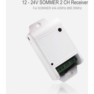 Sommer Garage Afstandsbediening 868Mhz Ontvanger Sommer TX03-434-4-XP 434.42Mhz Afstandsbediening Schakelaar Ontvanger 2ch 12V - 24V Ac Dc