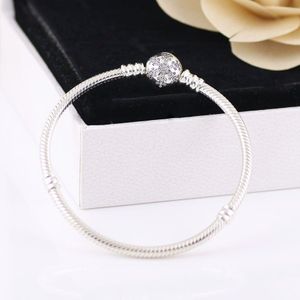 Aaa Cz Sneeuw 925 Zilveren Snake Armband Basic Originele Kralen Charm Armbanden Voor Vrouwen Fit Europese Diy Sieraden Maken