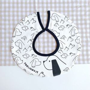 Ins Baby Katoen Slabbetjes Wit Zwart Print Met Strik Kids Borstplaat Pocket Baby Sjaal Voor Kwijlen Kinderen Voor Pasgeborenen