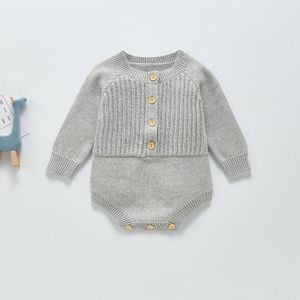 Iyeal Baby Kleding Mode Gebreide Lange Mouwen Pasgeboren Bodysuits Bebes Body Suits Tops Voor Baby Jongens Meisjes Outfits Jumpsuits