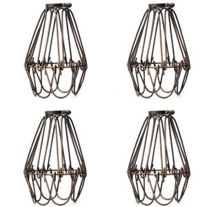 1/2/4 Pcs Industriële Vintage Lampenkap Hanglamp Lampenkap Metalen Draad Kooi Lamp Guard Lamp Covers loft Woondecoratie D35