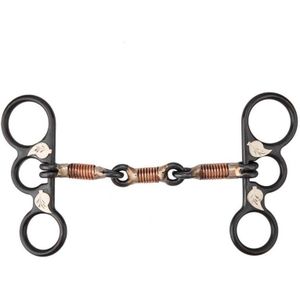 Rvs Paard Bit Koperdraad Gewikkeld Maand Westerse Stijl Cowboy Paard Hoofd Paard Voeden Gereedschap