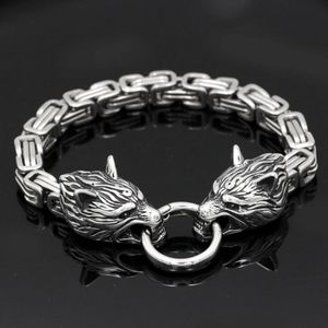 Metalen Viking Wolf Hoofd Armband Royal Keizer Ketting Armband Mannen Sieraden