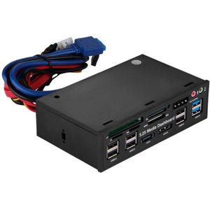 5.25 &quot;All In One Media Dashboard Voorpaneel Multifunctionele USB3.0 Kaartlezers PC Multi Kaartlezer