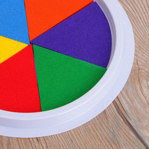 6 Kleuren Inkt Pad Stempel Diy Vinger Schilderen Craft Kaartmaken Grote Ronde Voor Kinderen B36C