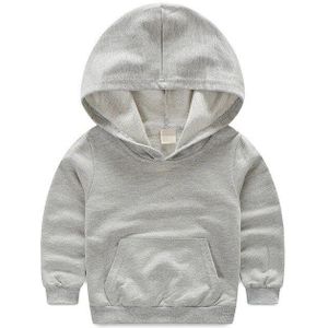 Jongens Sweater Effen Kleur Hooded Kinderen Katoenen Jas