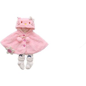 Leuke Pasgeboren Baby Baby Meisje Kat Hooded Mantel Poncho Jas Uitloper Warme Jas Kleding Snowsuit
