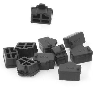 10Pcs Stof-plug Zwart Ethernet Hub Poort RJ45 Anti Stofkap Cap Protector Plug Voor RJ45 Vrouwelijke Jack #734