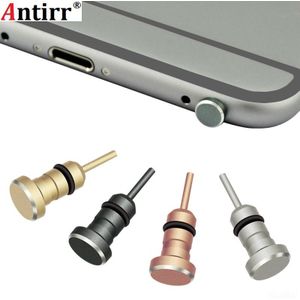 Antirr Metalen 2 in 1 Telefoon Sim Kaart Lade Eject Pin Tool 3.5mm Koptelefoon Jack Anti Dust Plug Stofdicht cap Voor Apple iPhone xiaomi