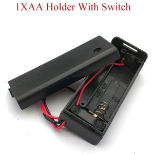 1 Slot Aa Batterij Houder Box Case Aa Batterij Houder Box Case Met Switch En Cover