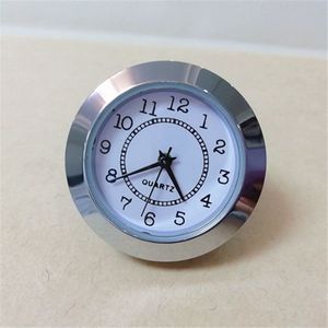 2Pcs Metal Silver Rim Diameter 39Mm Insert Quartz Klok Voor Ingebouwde Horloge Klok Hoofd Diy Craft bureauklok