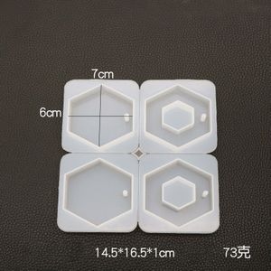 Crystal Hanger Epoxy Siliconen Mal Voor Hart Ronde Wave Vorm Diy Uv Hars Epoxy Gedroogde Bloem Sieraden Maken Sieraden Tool
