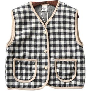 Vidmid Jongens Vest Meisjes Herfst En Winter Casual Katoen Kinderkleding Baby Jongens Meisjes Vest Jas Gestreepte Vest Jassen P784