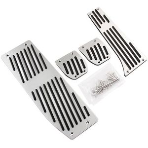 Vciic Aluminium Voetsteun Pedalen Set Fit Voor Bmw E30 E36 E46 E87 E90 E91 E92 E93 M3 M Tech at Mt Zilver Zwart Kleur