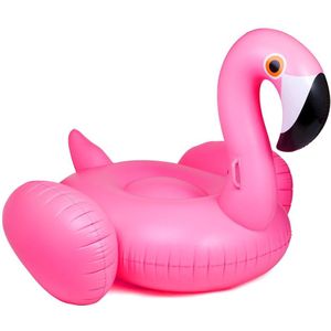 150cm Giant Opblaasbare Flamingo Zwembad Speelgoed Float Opblaasbare Roze Leuke Ride-On Zwembad Zwemmen Ring voor Water fun Party