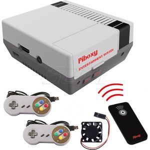 52Pi Piboxy NES NESPi Case met IR Afstandsbediening Functionele Power Reset Shutdown Knop Controle Koelventilator voor Raspberry Pi 3B +/3B