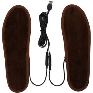 Usb Elektrische Aangedreven Pluche Bont Verwarming Inlegzolen Winter Warm Houden Voet Schoenen Datalijn + Binnenzool Voor Mannen En vrouwen 1 Paar