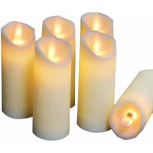 LED Vlamloze Kaarsen, 1PCS LED Candle Light Battery Operated Plastic Pillar Flickering Kaars Licht voor Partij Decor