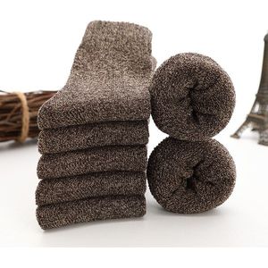 Mannen Winter Sokken Effen Kleur Eenvoudige Pluche Warme Comfortabele Ademend Badstof Sokken Mannen Midden Buis Mannen Sokken