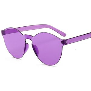 Mode Randloze Vintage Ronde Spiegel Zonnebril Vrouwen Luxe Originele Gele Zonnebril Vrouwelijke Oculos