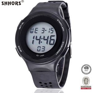Shhors Wit Horloge Mannen Led Digitale Horloges Mannen Casual Sport Silicone Elektronische Horloges Klok Reloj Hombre