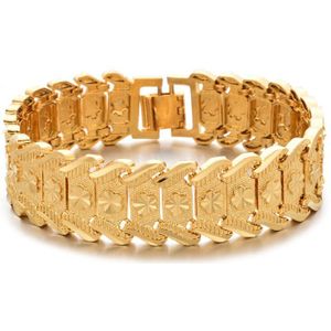 Trendy Gouden Ketting Armbanden Voor Vrouwen Mannen Gepolijst Koper Multi-Stijl Cubaanse Schakelkettingen Armband & Banglejewelry Geen vervagen