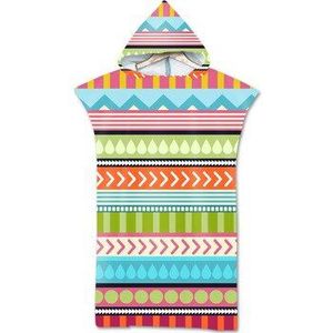 Geometrische Microfiber Wetsuit Veranderende Gewaad Handdoek Poncho Sneldrogend Hooded Handdoeken Voor Zwemmen Beach Surf Zwembad Beachwear Mantel