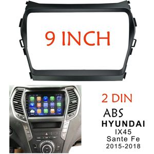 2Din Autoradio Cd Dvd Gps Stereo Panel Dash Mount Trim Kit Interface Frame Panel Fascia Fit Voor Hyundai Santa fe IX45 ~