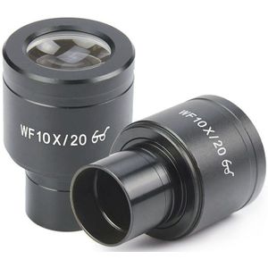 2 Stuks Groothoek Hoge Oog Punten WF10 Microscopio Oculair 10X/20 Verrekijker Microscoop Accessoires Met 23.2 Mm Montage size