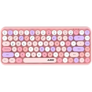 Ajazz 308I 308I Mini 84-Key Retro Ronde Keycaps Bluetooth Toetsenbord Mini 84-Key