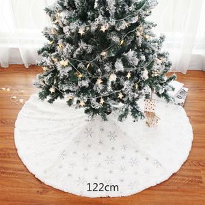 Kerstboom Decor Sneeuwvlok Wit Kerstboom Rok Bont Rok Voor Xmas Decoraties Kerst Xmas Tree Decor